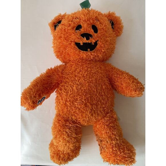Build A Bear Pumpkin Glow Bear Jack O Lantern Halloween 17" Lights Tested Plush - Picture 1 of 5